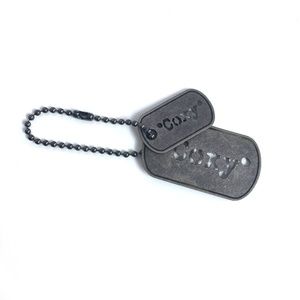 COXY dog tags metal keychain ant. silver finishing